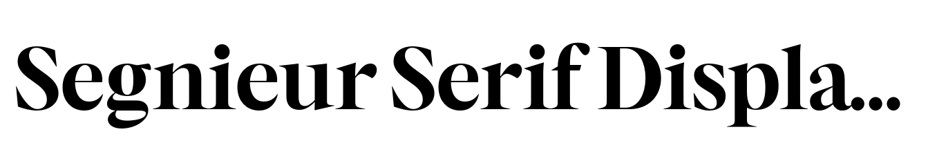 Segnieur Serif Display Bold